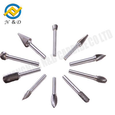 le carbure de tungstène de 6.35mm ébarbe le carbure solide Burs de jambe