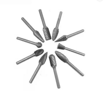 Fraises rotatoires réglées de carbure de tungstène de fraise de carbure de double coupe avec l'OEM de jambe de 3mm